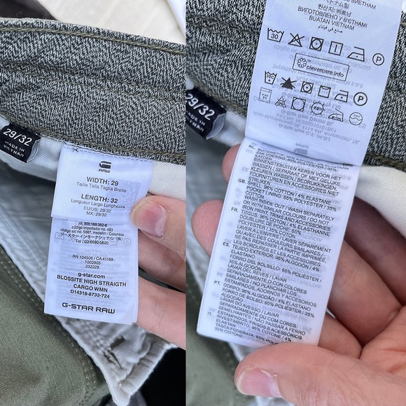 G-Star Raw Wm’s Blossite High Straight Cargo Ankle Pants In Sage Sz W29 L32 - Picture 4 of 16